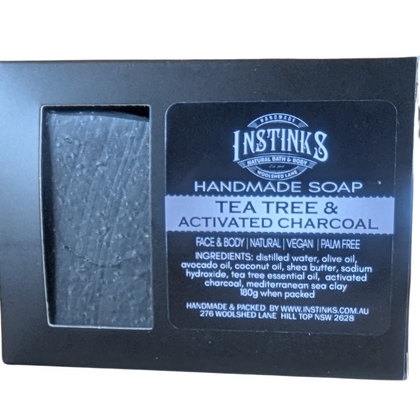 Activated Charcoal & Tea Tree Oil Face, Beard & Body Bar