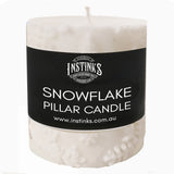 Snowflake Pattern Pillar Candle